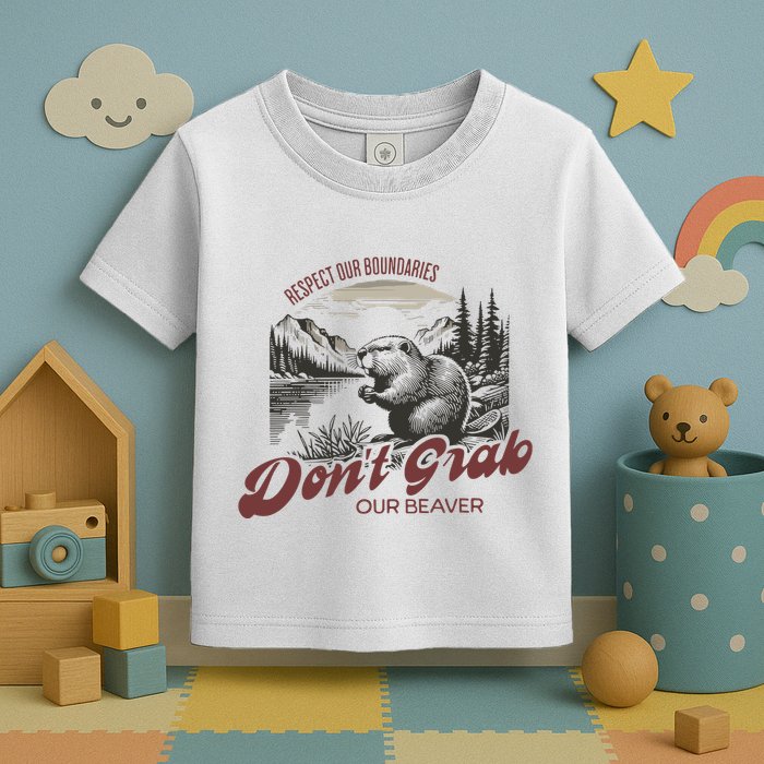 DonT Grab Our Beaver Respect Our Boundaries Toddler T-Shirt
