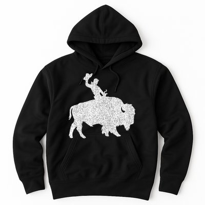 Distressed Guy On A Buffalo Hoodie
