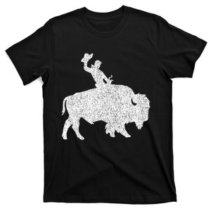 Distressed Guy On A Buffalo T-Shirt