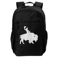 Distressed Guy On A Buffalo Backpack