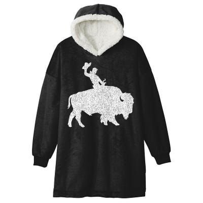 Distressed Guy On A Buffalo Hooded Wearable Blanket