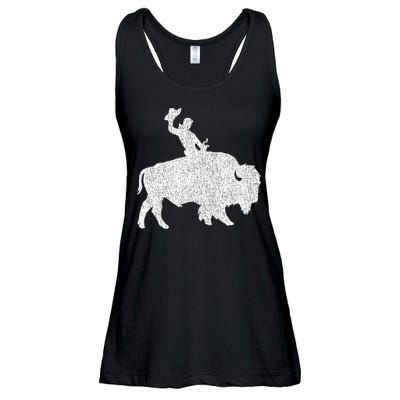 Distressed Guy On A Buffalo Ladies Essential Flowy Tank