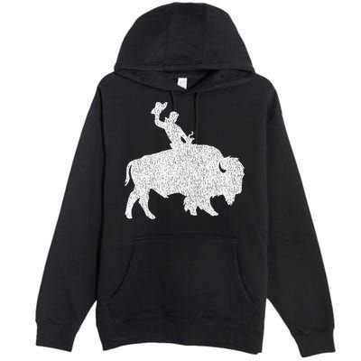 Distressed Guy On A Buffalo Premium Pullover Hoodie