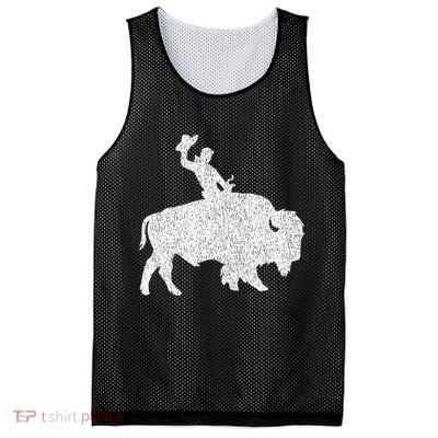 Distressed Guy On A Buffalo Mesh Reversible Basketball Jersey Tank