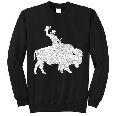 Distressed Guy On A Buffalo Tall Sweatshirt