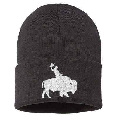 Distressed Guy On A Buffalo Sustainable Knit Beanie