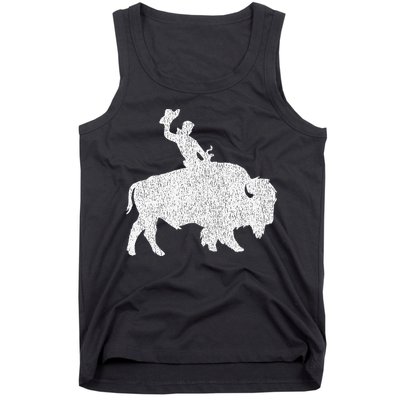 Distressed Guy On A Buffalo Tank Top