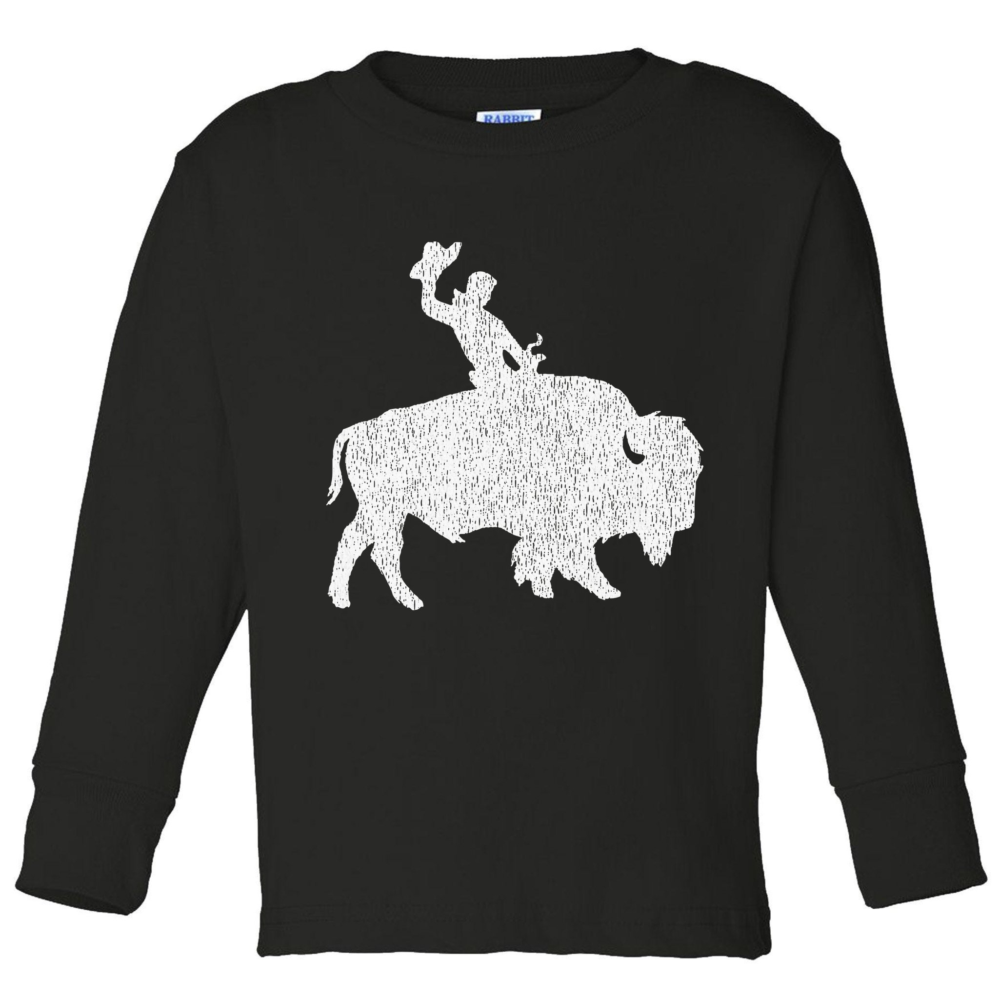 Distressed Guy On A Buffalo Toddler Long Sleeve Shirt