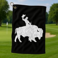Distressed Guy On A Buffalo Golf Towel