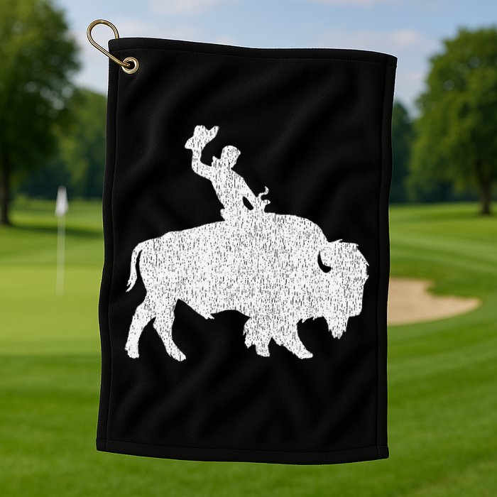 Distressed Guy On A Buffalo Golf Towel