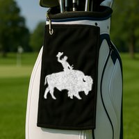 Distressed Guy On A Buffalo Golf Towel