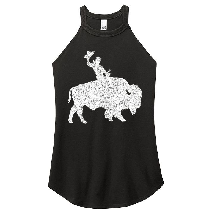 Distressed Guy On A Buffalo Women's Perfect Tri Rocker Tank