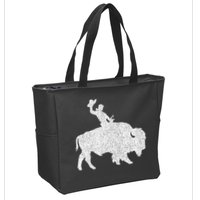 Distressed Guy On A Buffalo Zip Tote Bag