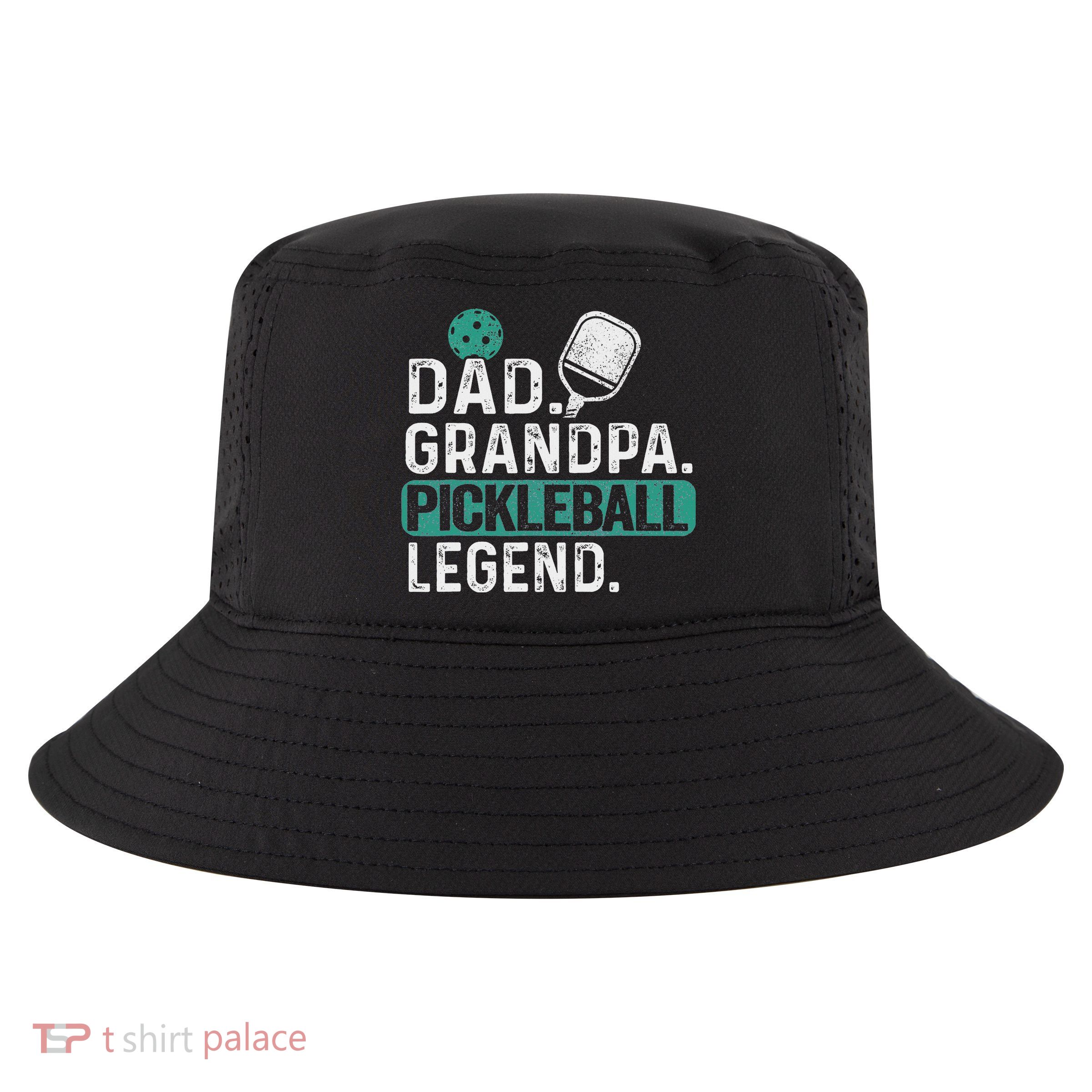 Dad Grandpa Pickleball Legend Player Funny Pickle Ball Cool Comfort Performance Bucket Hat