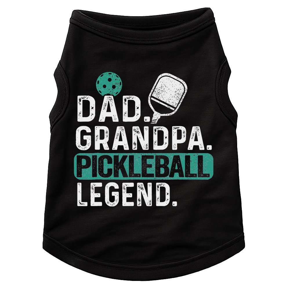 Dad Grandpa Pickleball Legend Player Funny Pickle Ball Doggie Tank