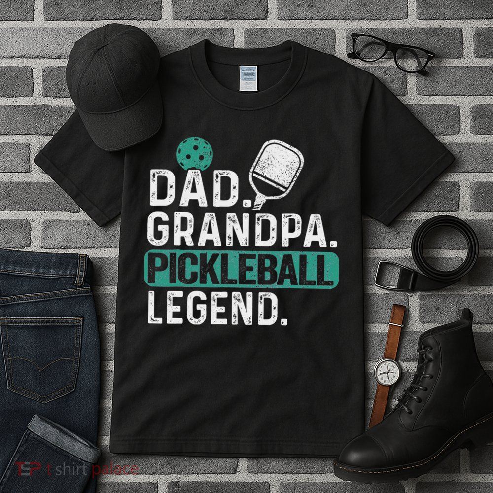 Dad Grandpa Pickleball Legend Player Funny Pickle Ball Tall T-Shirt