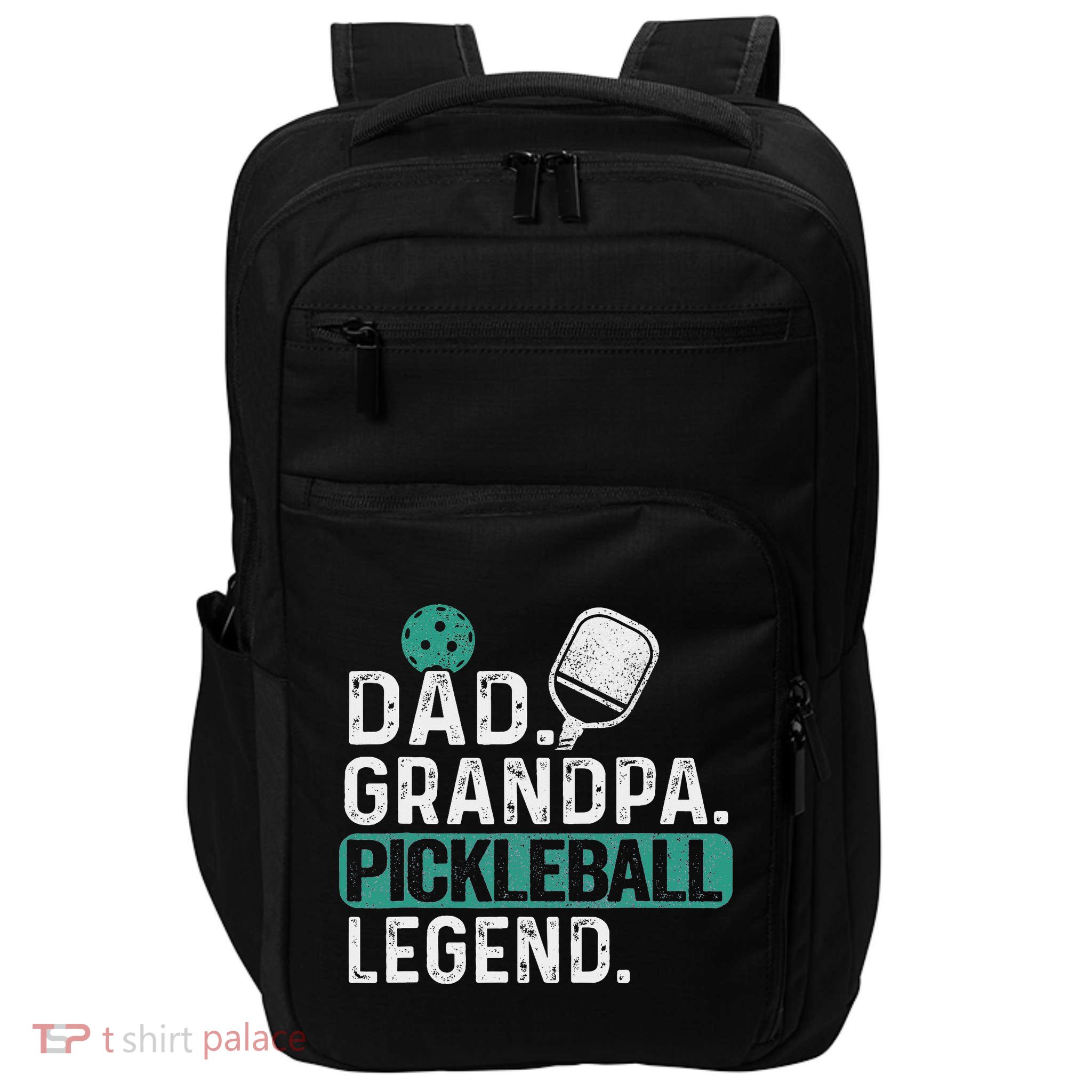 Dad Grandpa Pickleball Legend Player Funny Pickle Ball Impact Tech Backpack
