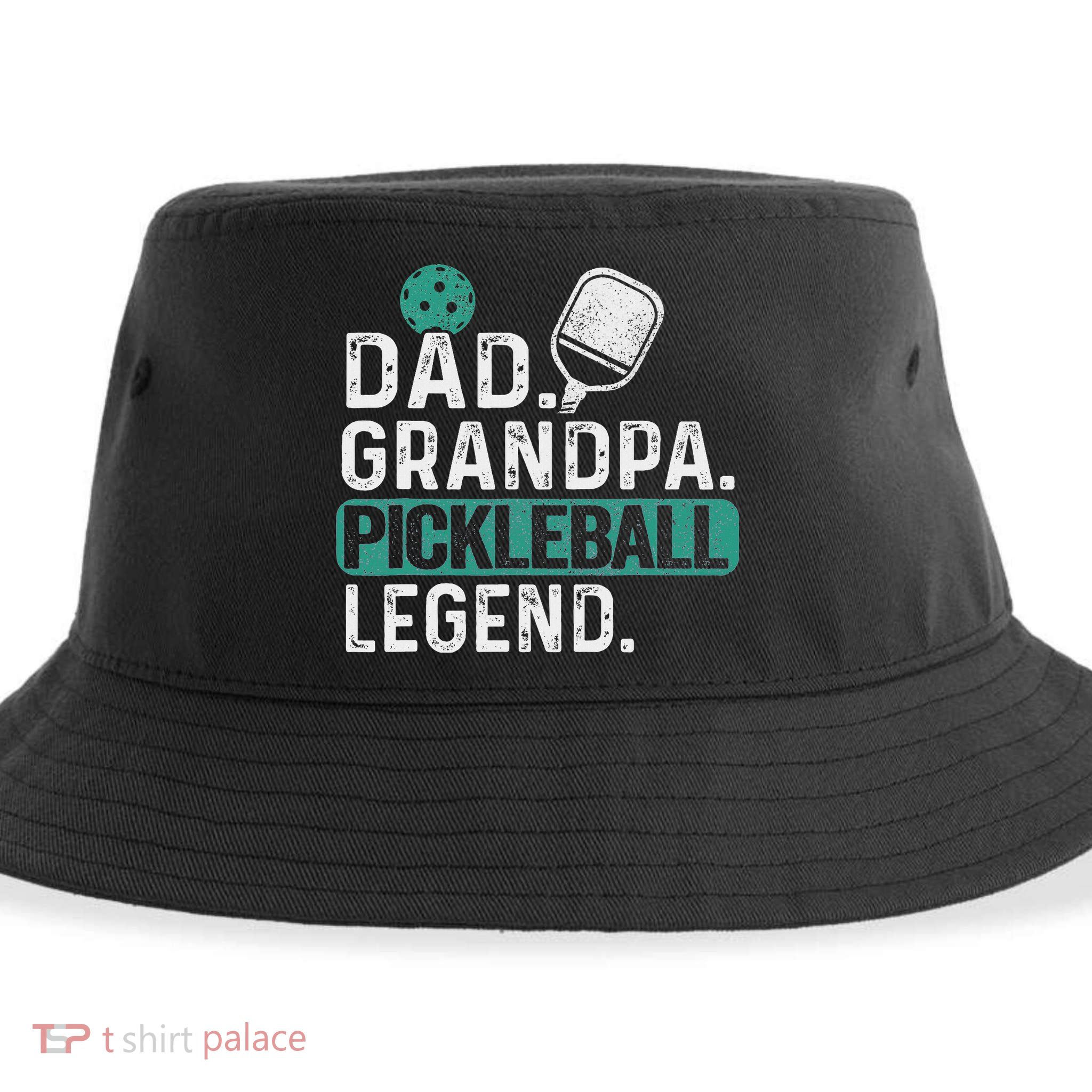 Dad Grandpa Pickleball Legend Player Funny Pickle Ball Sustainable Bucket Hat