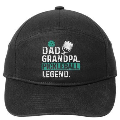 Dad Grandpa Pickleball Legend Player Funny Pickle Ball 7-Panel Snapback Hat