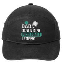 Dad Grandpa Pickleball Legend Player Funny Pickle Ball 7-Panel Snapback Hat