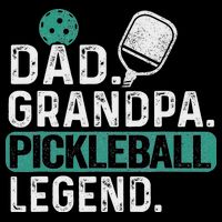 Dad Grandpa Pickleball Legend Player Funny Pickle Ball 7-Panel Snapback Hat