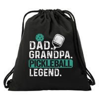 Dad Grandpa Pickleball Legend Player Funny Pickle Ball Drawstring Bag