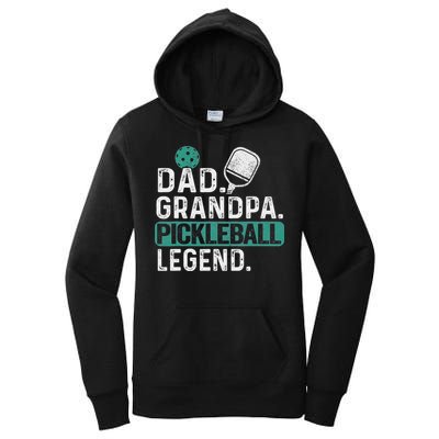 Dad Grandpa Pickleball Legend Player Funny Pickle Ball Women's Pullover Hoodie