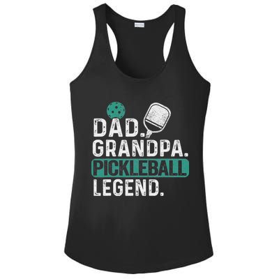 Dad Grandpa Pickleball Legend Player Funny Pickle Ball Ladies PosiCharge Competitor Racerback Tank