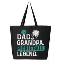Dad Grandpa Pickleball Legend Player Funny Pickle Ball 25L Jumbo Tote