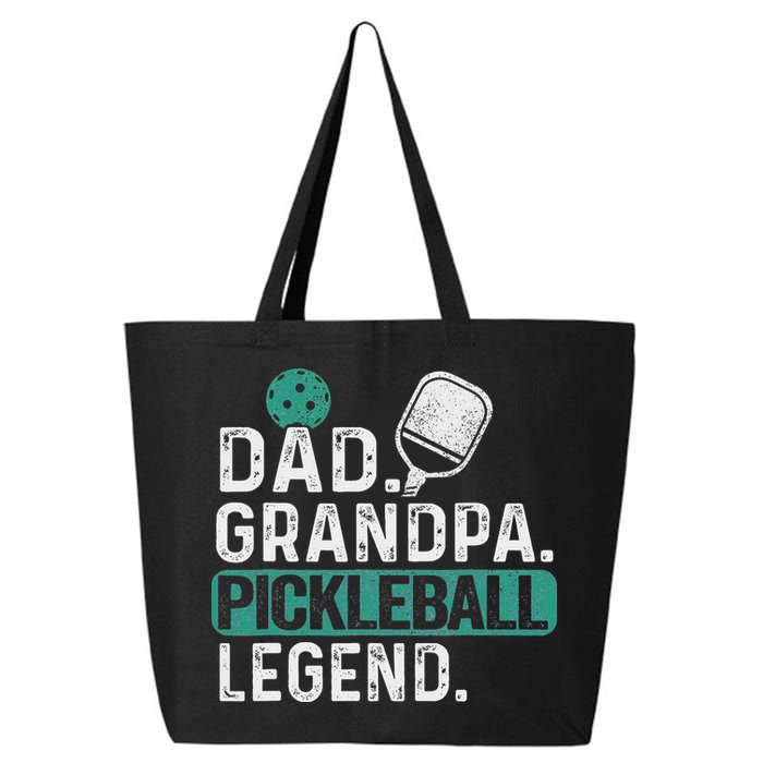 Dad Grandpa Pickleball Legend Player Funny Pickle Ball 25L Jumbo Tote