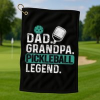 Dad Grandpa Pickleball Legend Player Funny Pickle Ball Golf Towel