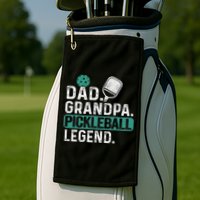 Dad Grandpa Pickleball Legend Player Funny Pickle Ball Golf Towel