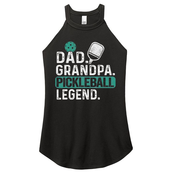 Dad Grandpa Pickleball Legend Player Funny Pickle Ball Women's Perfect Tri Rocker Tank