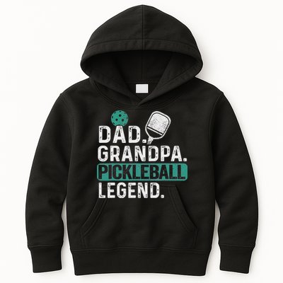 Dad Grandpa Pickleball Legend Player Funny Pickle Ball Kids Hoodie