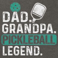 Dad Grandpa Pickleball Legend Player Funny Pickle Ball Cotton Canvas Backpack