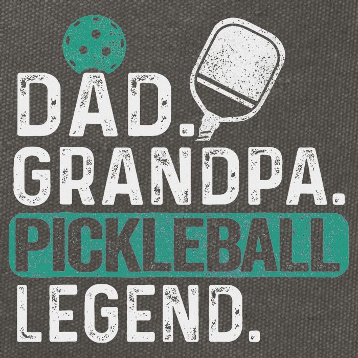 Dad Grandpa Pickleball Legend Player Funny Pickle Ball Cotton Canvas Backpack