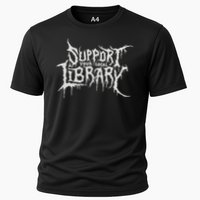 Death Gothic Print Support Your Local Library Style Lovers Cooling Performance Crew T-Shirt