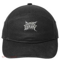 Death Gothic Print Support Your Local Library Style Lovers 7-Panel Snapback Hat