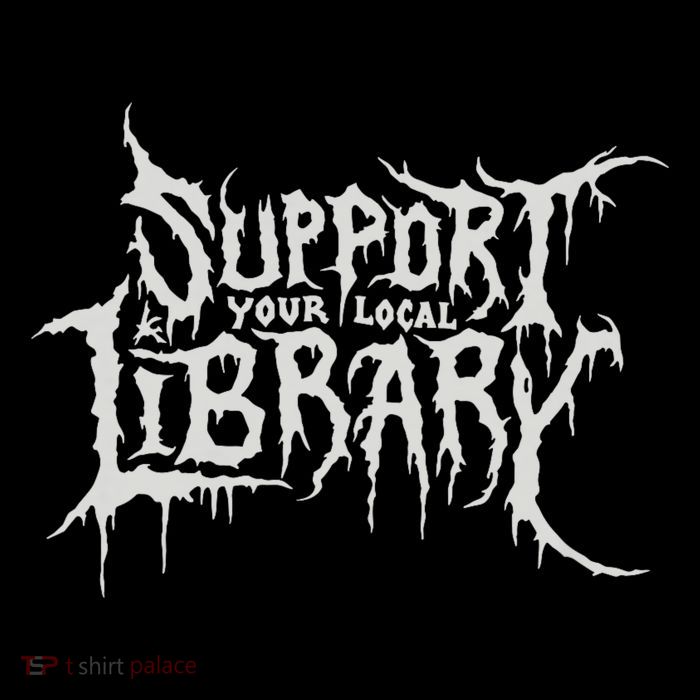 Death Gothic Print Support Your Local Library Style Lovers Drawstring Bag