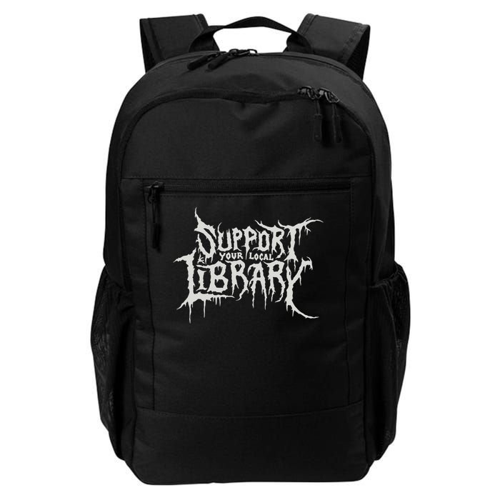 Death Gothic Print Support Your Local Library Style Lovers Daily Commute Backpack