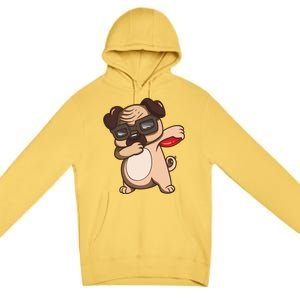 Disc Golf Pug Dog Gift Funny Disc Golfing Funny Gift Gift Premium Pullover Hoodie