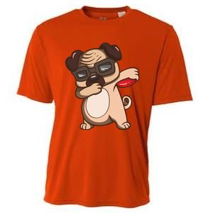 Disc Golf Pug Dog Gift Funny Disc Golfing Funny Gift Gift Cooling Performance Crew T-Shirt