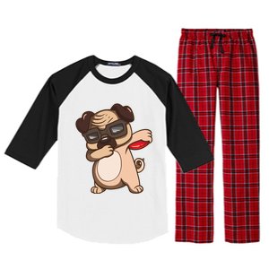 Disc Golf Pug Dog Gift Funny Disc Golfing Funny Gift Gift Raglan Sleeve Pajama Set