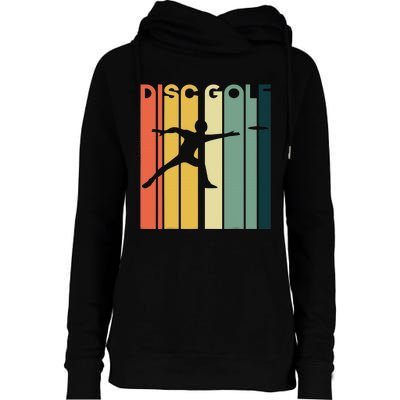 Disc Golf  Player Silhouette Sport Gift Womens Funnel Neck Pullover Hood