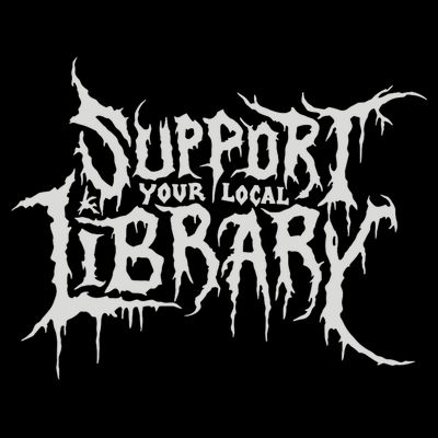 Death Gothic Print Support Your Local Library Style Lovers  T-Shirt