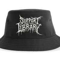 Death Gothic Print Support Your Local Library Style Lovers  Sustainable Bucket Hat