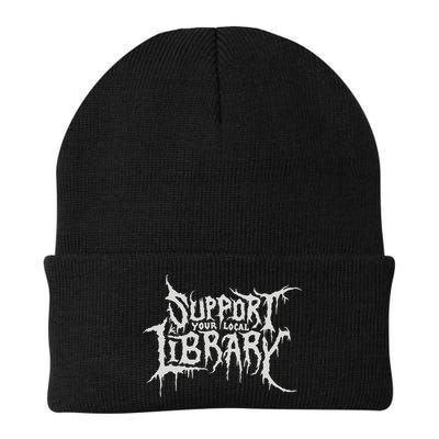 Death Gothic Print Support Your Local Library Style Lovers  Beanie