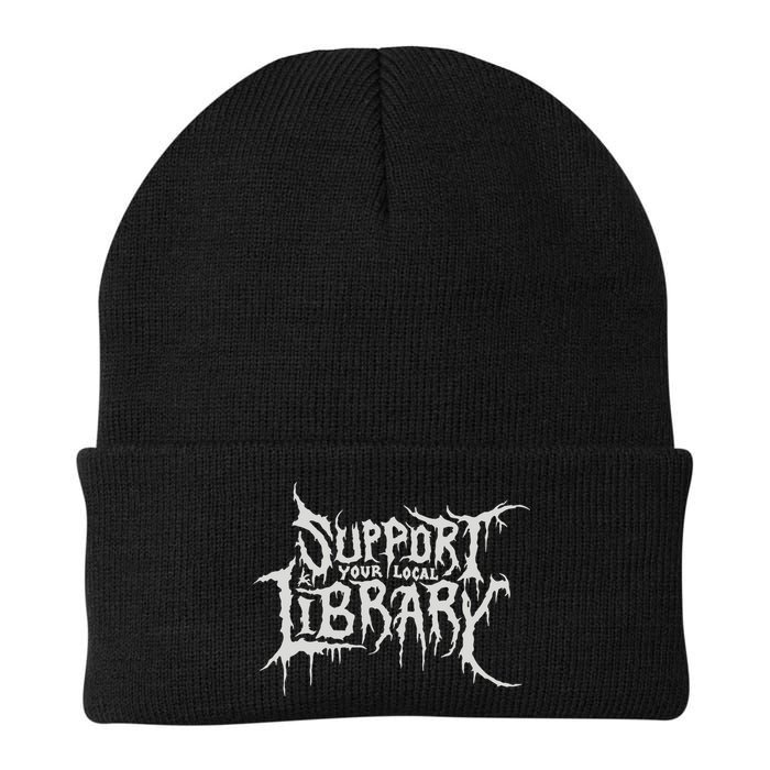 Death Gothic Print Support Your Local Library Style Lovers  Beanie