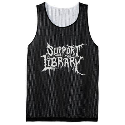 Death Gothic Print Support Your Local Library Style Lovers  Mesh Reversible Basketball Jersey Tank