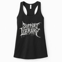 Death Gothic Print Support Your Local Library Style Lovers  Womens Tank Top